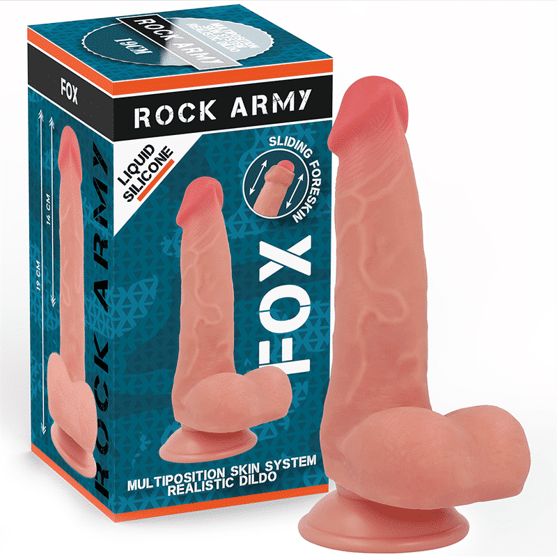 Vibrador Realista Rock Army Fox 19cm