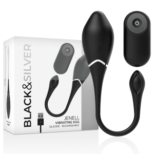 Black&Silver Jenell Remote Egg Vibrator