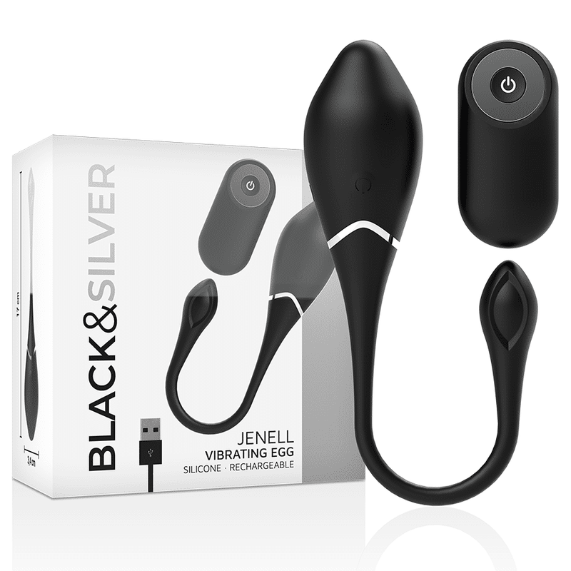 Black&Silver Jenell Remote Egg Vibrator