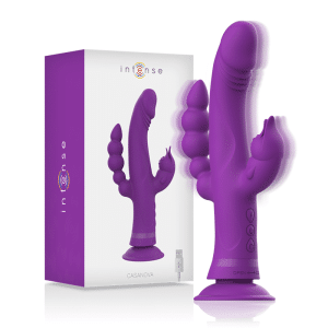Purple Silicone Rabbit Vibrator Intense