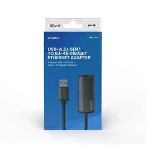 USB-A to RJ45 Ethernet Adapter Savio AK-55