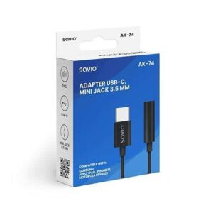 USB-C to 3.5 mm Jack Adapter Savio AK-74