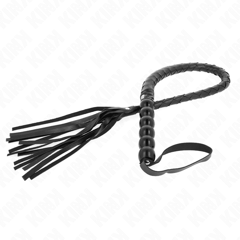 Kink Snake Whip with Beaded Tail 80cm