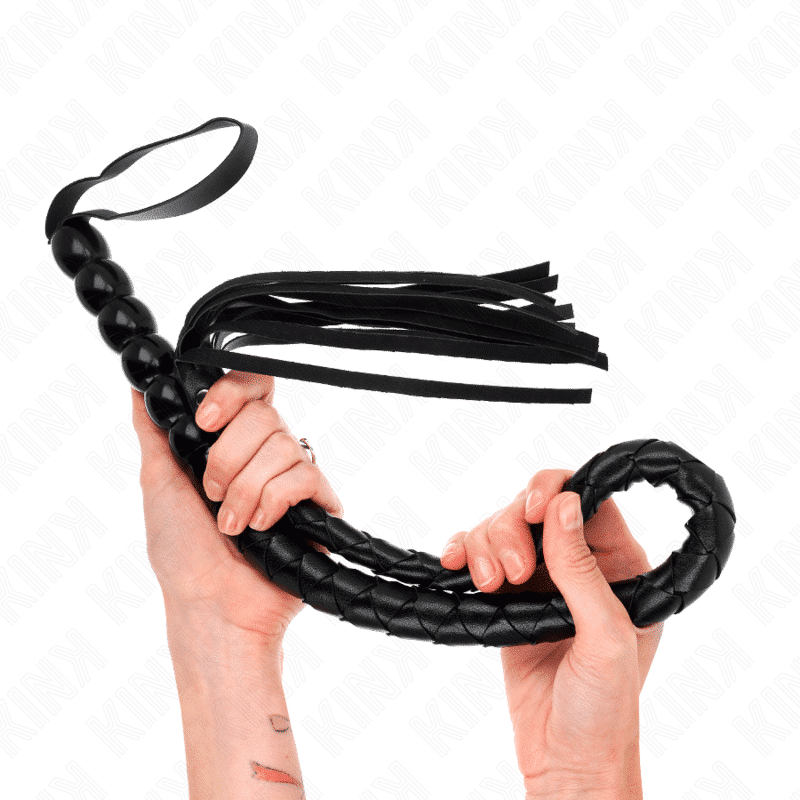 Kink Snake Whip with Beaded Tail 80cm Kink Snake Whip with Beaded Tail 80cm