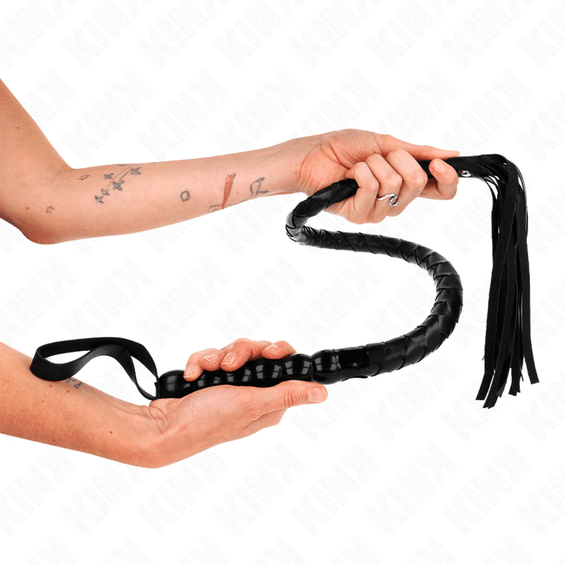 Kink Snake Whip with Beaded Tail 80cm Kink Snake Whip with Beaded Tail 80cm