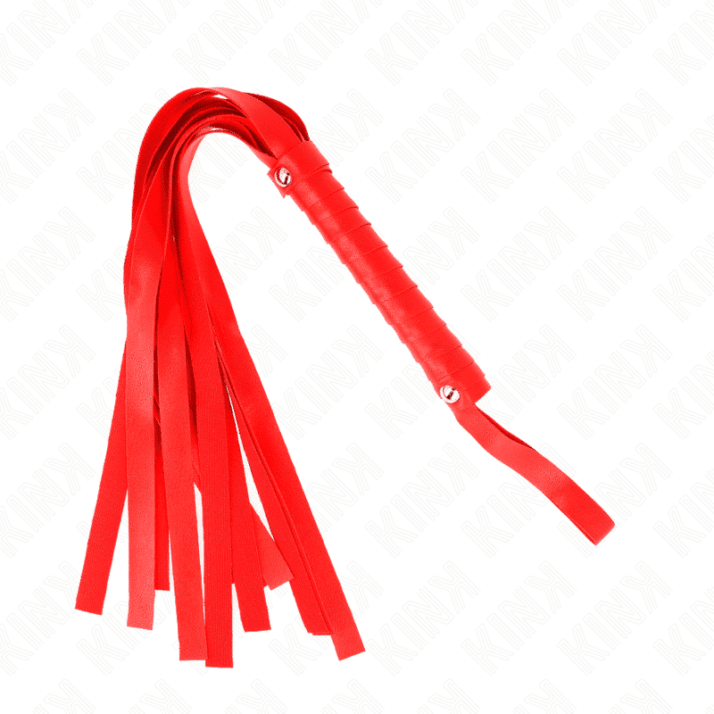 Kink - 48.5 CM RED WIDE TAIL WHIP FOR SENSUAL Play Kink - 48.5 CM RED WIDE TAIL WHIP FOR SENSUAL Play