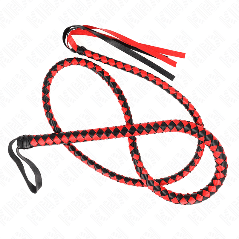 Kink - 210 CM LONG RED SNAKE WHIP for Sensual Play
