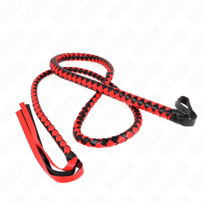 Kink - 210 CM LONG RED SNAKE WHIP for Sensual Play Kink - 210 CM LONG RED SNAKE WHIP for Sensual Play