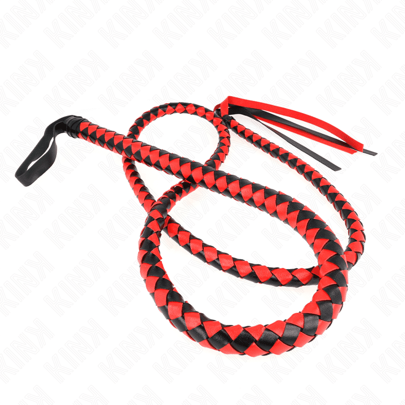 Kink - 210 CM LONG RED SNAKE WHIP for Sensual Play Kink - 210 CM LONG RED SNAKE WHIP for Sensual Play