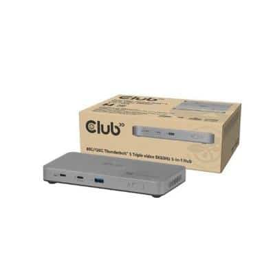 Hub 5 em 1 USB-C Club3D Thunderbolt 5 180W 5K60Hz Hub 5 em 1 USB-C Club3D Thunderbolt 5 180W 5K60Hz