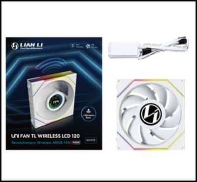 Lian Li Unifan TL-LCD 120x120 Wireless Fan White Lian Li Unifan TL-LCD 120x120 Wireless Fan White