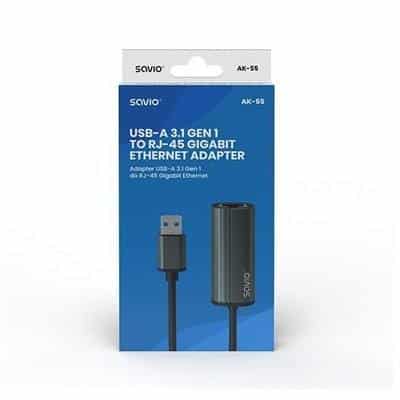USB-A to RJ45 Ethernet Adapter Savio AK-55 USB-A to RJ45 Ethernet Adapter Savio AK-55