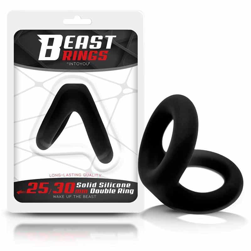 Double Ring for Penis Solid Silicone 2.5 / 3 cm