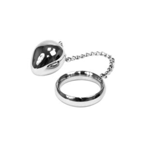 Penis Ring with Anal Egg Stainless Steel 45mm