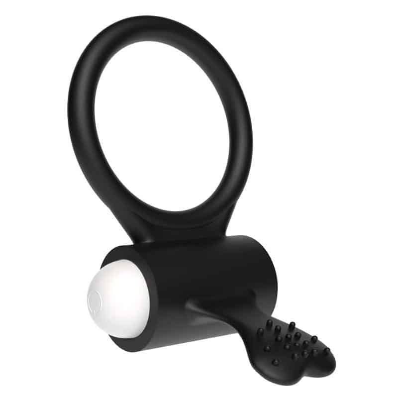 Vibrating Ring Power Clit Black