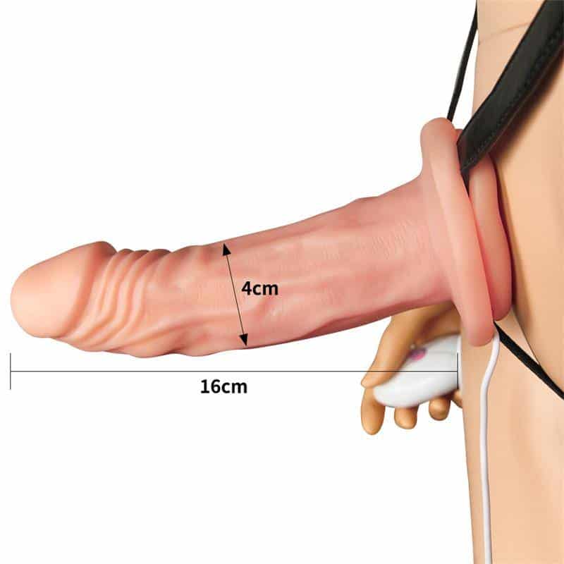 Unisex Hollow Penis Harness with Vibration Unisex Hollow Penis Harness with Vibration