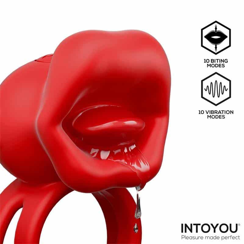 Bittey Vibrating Ring with Biting - Nibbling Bittey Vibrating Ring with Biting - Nibbling