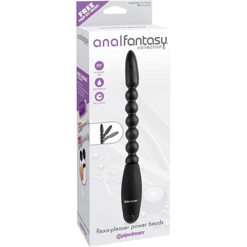 Anal Balls with Vibration Flexa Pleaser Black Anal Balls with Vibration Flexa Pleaser Black