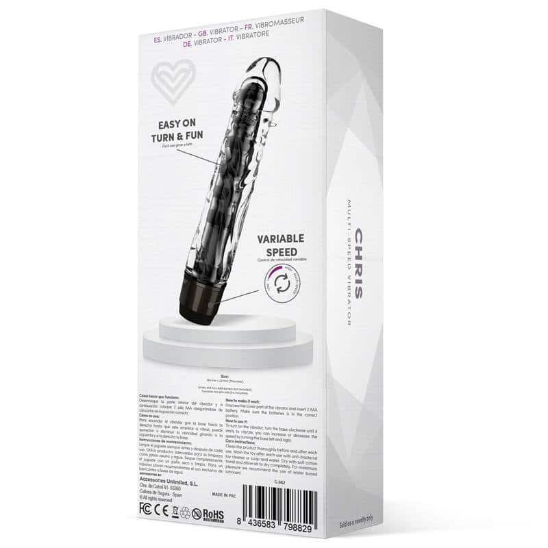 Chris Vibrator Multi Speed Black Chris Vibrator Multi Speed Black