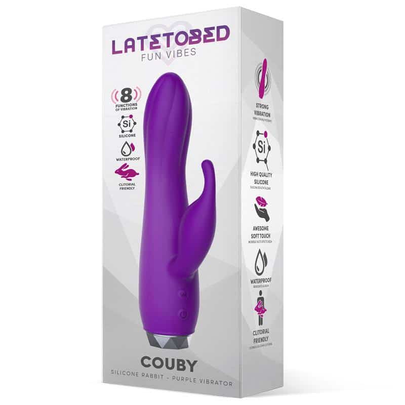 Couby Silicone Rabbit Purple Vibrator Couby Silicone Rabbit Purple Vibrator