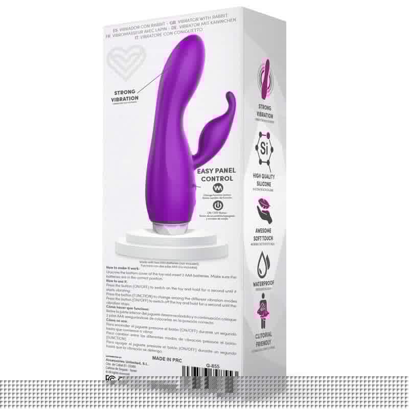 Couby Silicone Rabbit Purple Vibrator Couby Silicone Rabbit Purple Vibrator