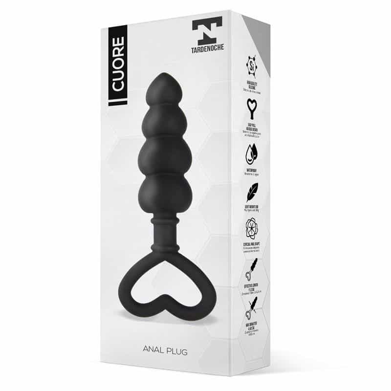 Cuore Plug Anal Silicone Black Cuore Plug Anal Silicone Black