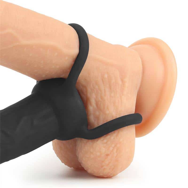 Anal Dildo with Double Black Ring Anal Dildo with Double Black Ring