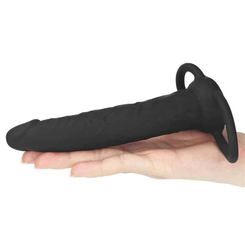 Anal Dildo with Double Black Ring Anal Dildo with Double Black Ring