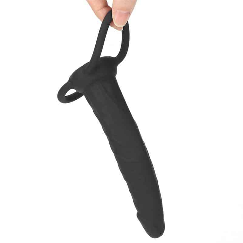 Anal Dildo with Double Black Ring Anal Dildo with Double Black Ring
