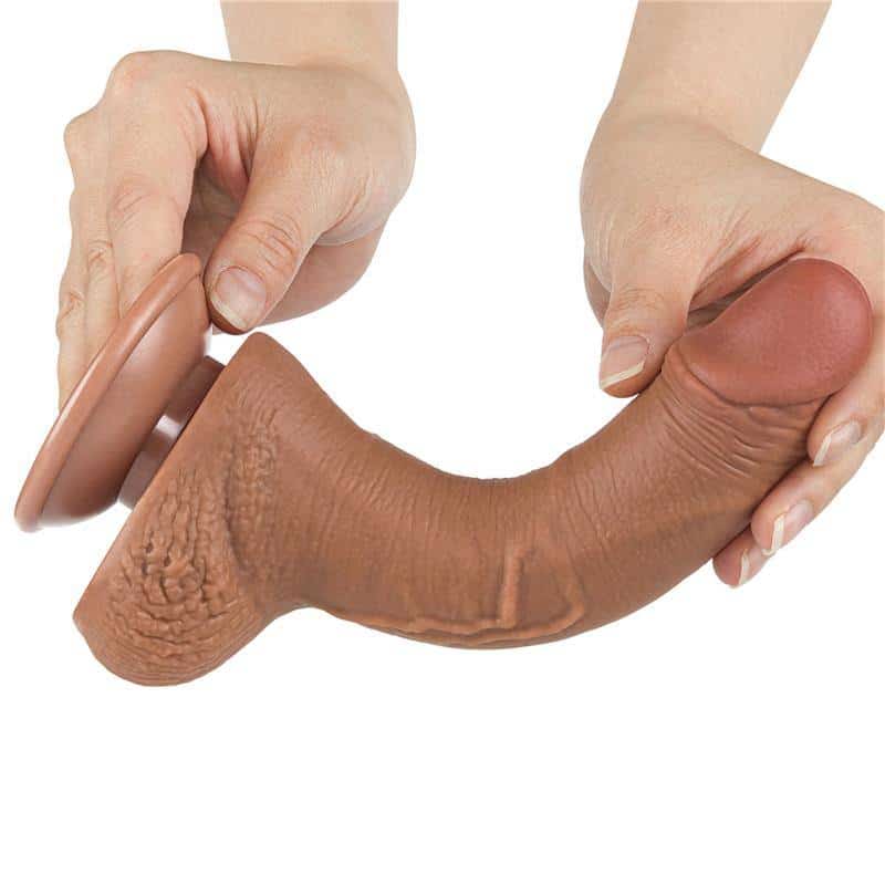 Dildo with Retractable Skin 7.5 Bronzed Dildo with Retractable Skin 7.5 Bronzed