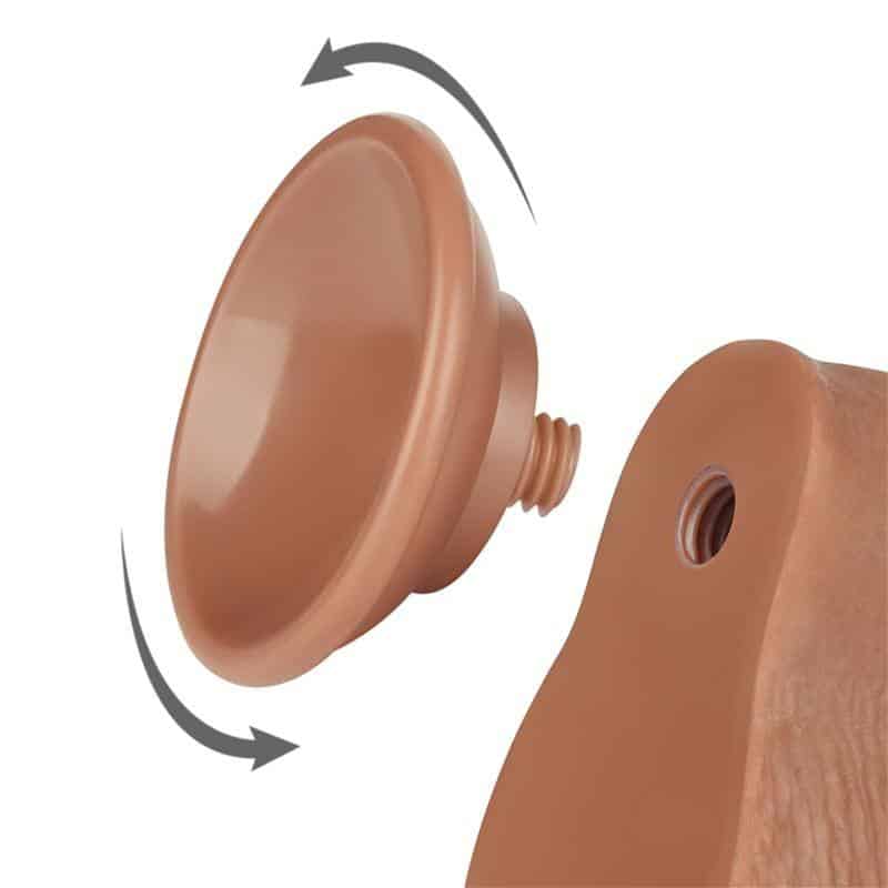 Dildo with Retractable Skin 7.5 Tanned Dildo with Retractable Skin 7.5 Tanned