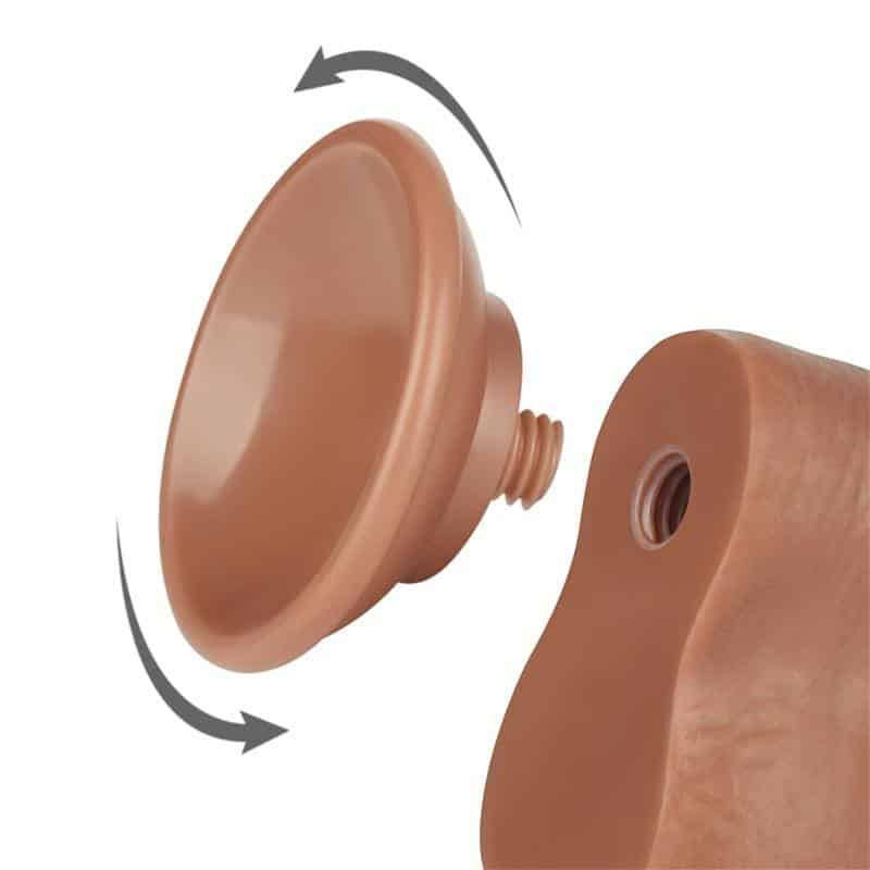 Dildo with Retractable Skin 8 Tanned Dildo with Retractable Skin 8 Tanned