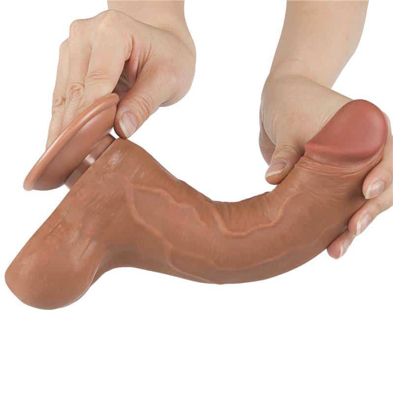 Dildo with Retractable Skin 8.5 Bronzed Dildo with Retractable Skin 8.5 Bronzed