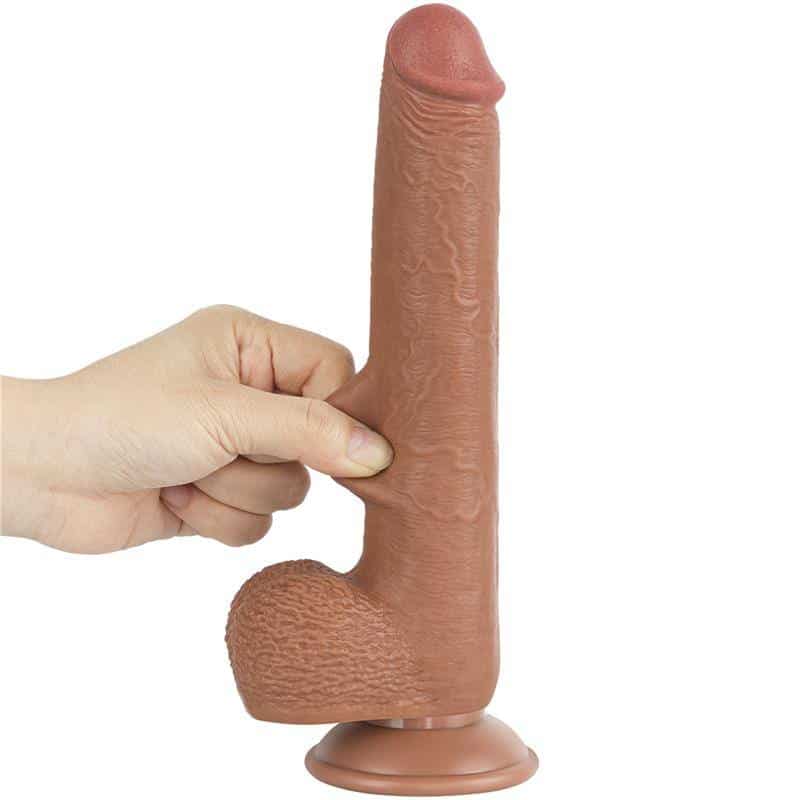 Dildo with Retractable Skin 9 Tanned Dildo with Retractable Skin 9 Tanned