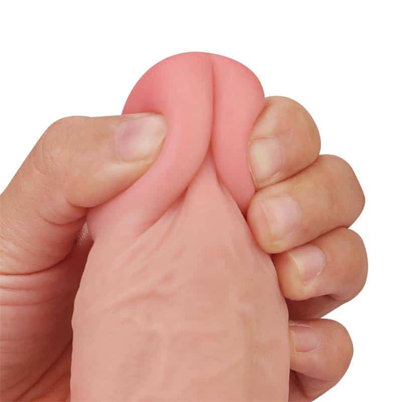 Dildo with Retractable Skin 9 Natural Dildo with Retractable Skin 9 Natural