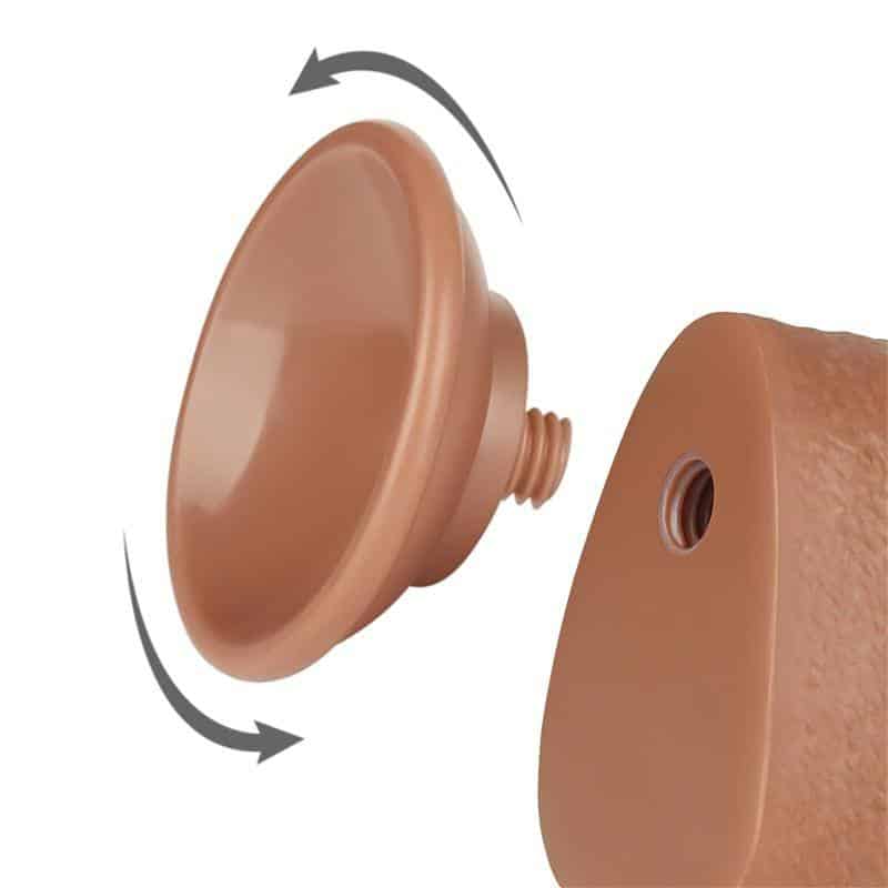Dildo with Retractile Skin 9.5 Bronzed Dildo with Retractile Skin 9.5 Bronzed
