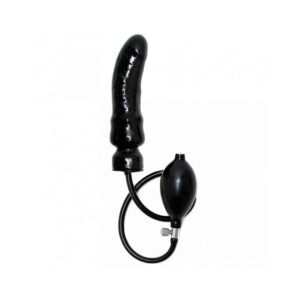Inflatable Latex Black Dildo