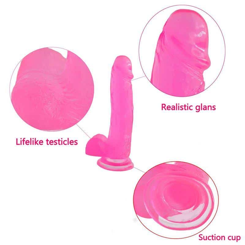 Jelly Studs 8 Pink Dildo Jelly Studs 8 Pink Dildo