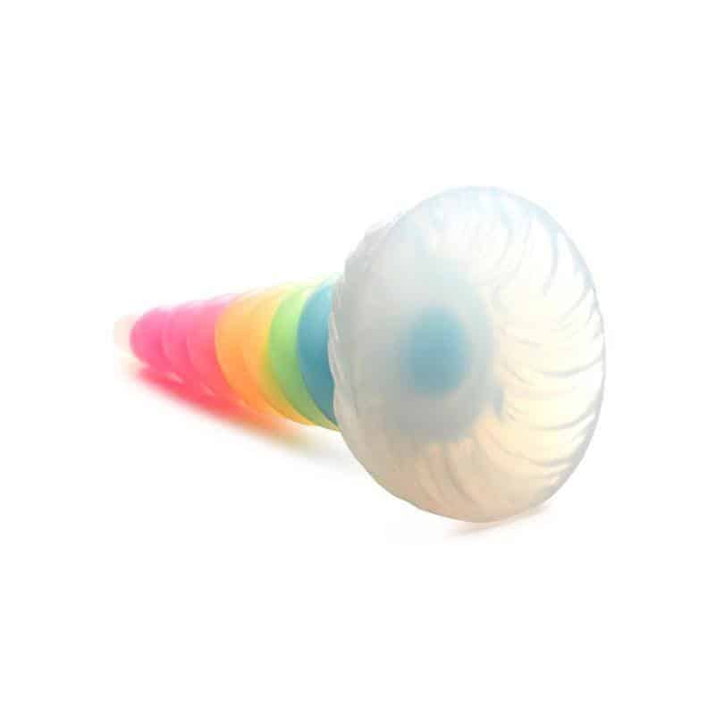Glow in the Dark Rainbow Luminiscent Dildo Glow in the Dark Rainbow Luminiscent Dildo