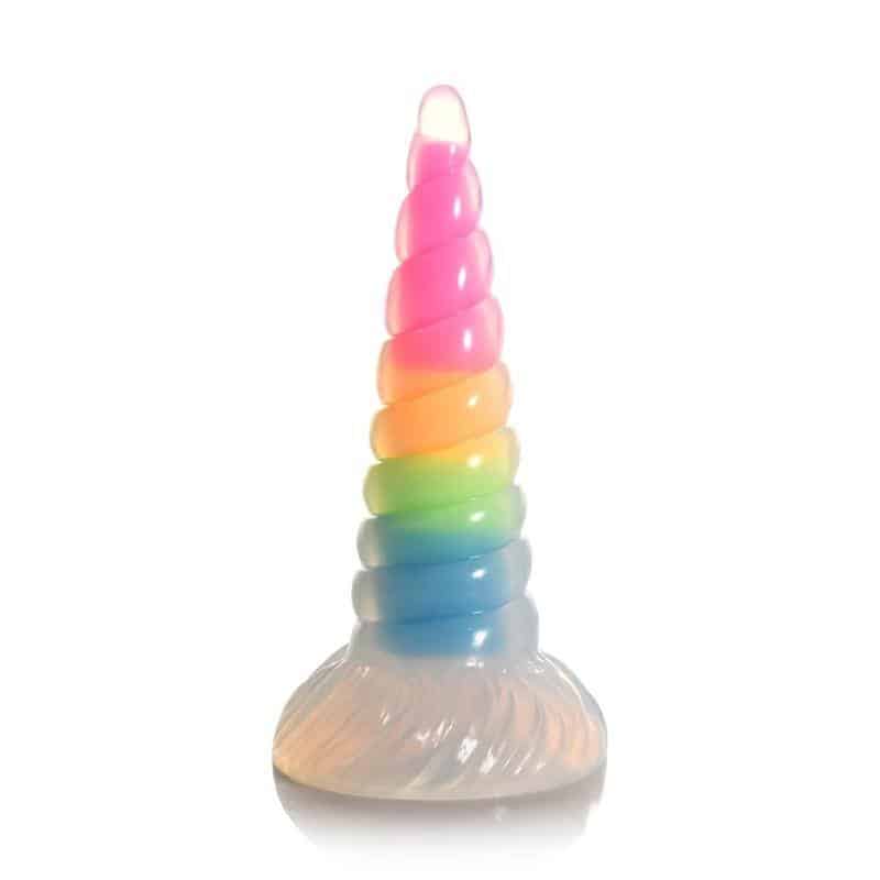Dildo Luminiscente Arco-íris Brilha no Escuro