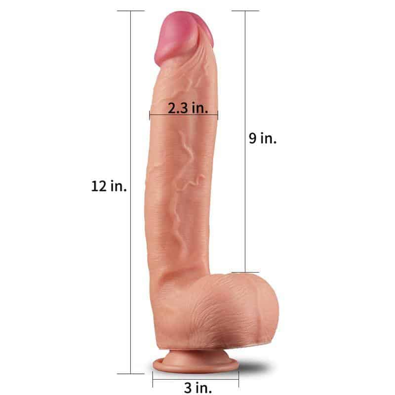 Dildo Nature 12 Dual Layer Natural Dildo Nature 12 Dual Layer Natural