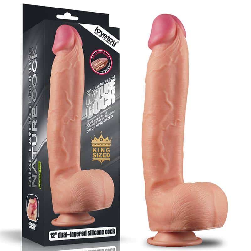 Dildo Nature 12 Dual Layer Natural Dildo Nature 12 Dual Layer Natural
