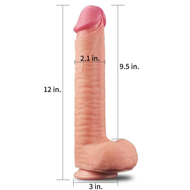 Dildo Nature 12 Dual Layer Natural Dildo Nature 12 Dual Layer Natural