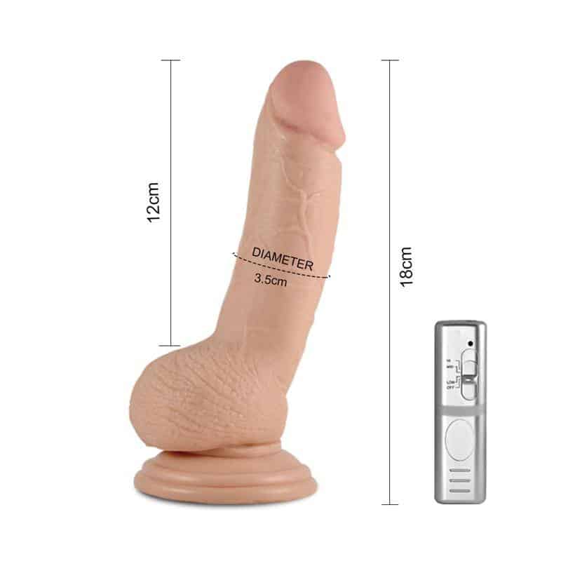Real Extreme Dildo with Vibration 7 Natural Real Extreme Dildo with Vibration 7 Natural