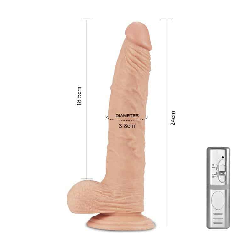 Real Extreme Vibrating Dildo 9.5 Natural Real Extreme Vibrating Dildo 9.5 Natural