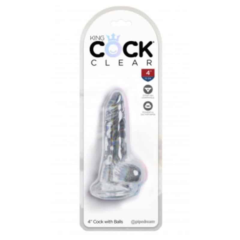 Realistic Dildo with Testicles 4 Transparent