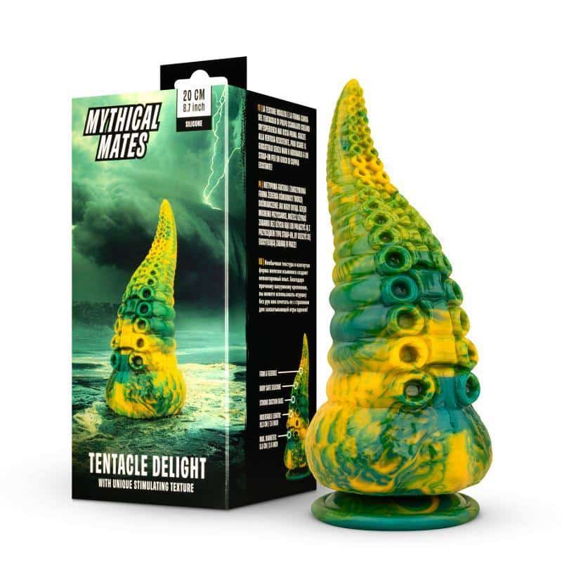 Dildo Tentacle Delight Verde e Amarelo 22,4 cm - 8,8