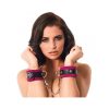 Pink Leather Adjustable Wristbands