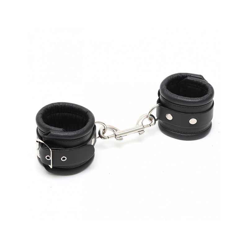 Ankle Straps Leather Black 7cm