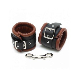 Ankle Straps Leather Black and Brown 7cm